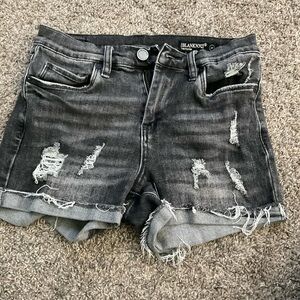 Blank NYC Ripped Black Jean Shorts